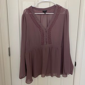 torrid Tops - Torrid sheer purple top torrid Tops - Torrid sheer purple top